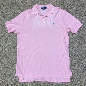 pink polo ralph lauren shirt y2k prep color block kanye size Medium